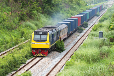 Train on railroad track