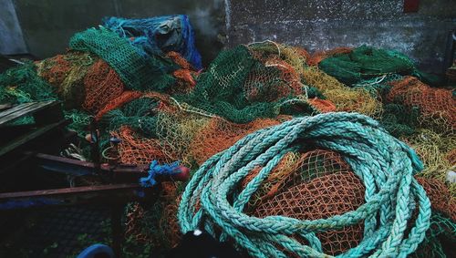 Close-up of fishing net