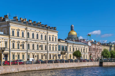 Embankment of the moyka river in saint petersburg, russia