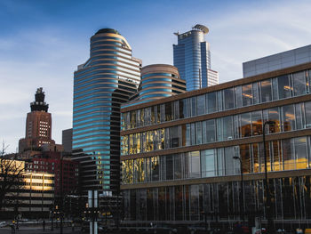 Modern cityscape against sky