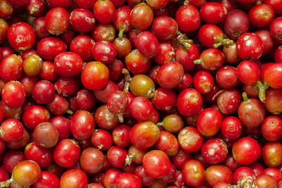 Full frame shot of apples in market