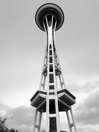 Low angle view of ferris wheel against sky