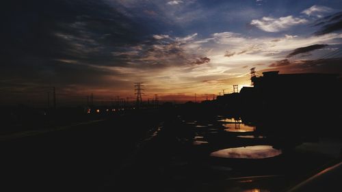 Cloudy sky at sunset