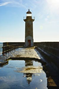 Lighthouse on water