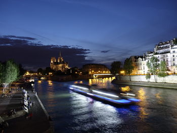 Illuminated city at night