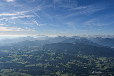 Aerial view of landscape against sky