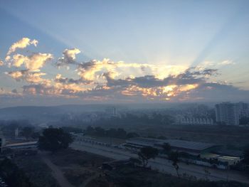 Cityscape at sunset