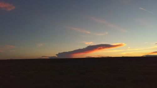 Scenic view of landscape at sunset