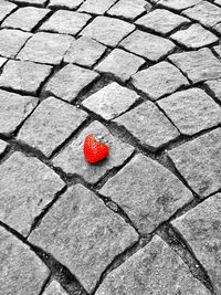 Close-up of red wall