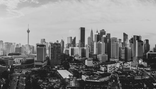 Aerial view of buildings in city