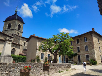 Historic building against blue sky