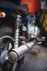 Close-up of vintage car