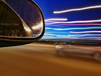 Light trails at night