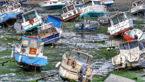 Boats in harbor