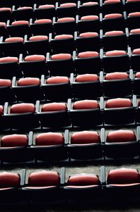 Full frame shot of empty chairs