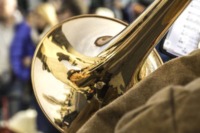 Close-up of trumpet