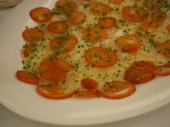 Close-up of bread in plate