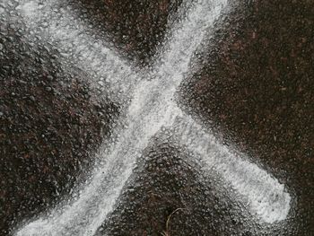 Water splashing on rock formation