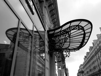 Low angle view of modern building against sky