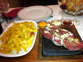 Close-up of food served in plate