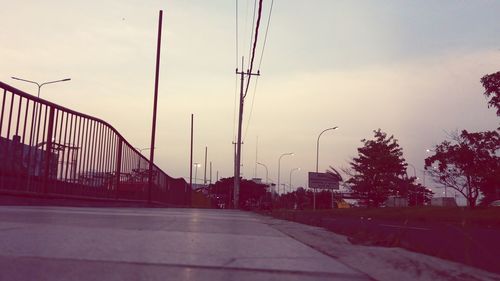 Empty road against sky