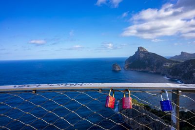 Scenic view of sea against sky - mallorca island cap formentor