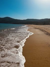 Scenic view getáres beach, andalucia, cadiz, spain