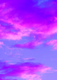 Low angle view of pink clouds in sky