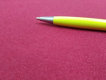 High angle view of colored pencils on table