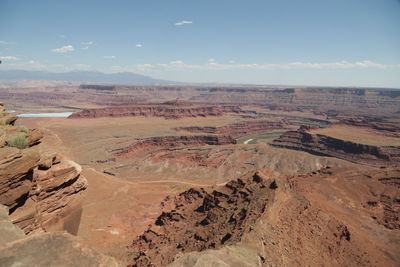 Scenic view of dramatic landscape against sky