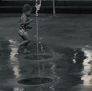 Full length of girl in swimming pool