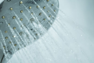 Close-up of water drops on glass