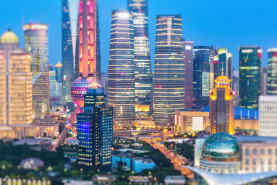 Modern buildings in city against sky