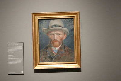Portrait of man in museum