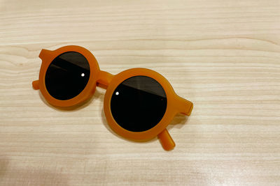 High angle view of sunglasses on table