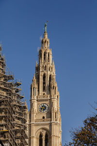 Low angle view of cathedral against clear sky