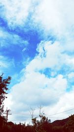 Low angle view of cloudy sky