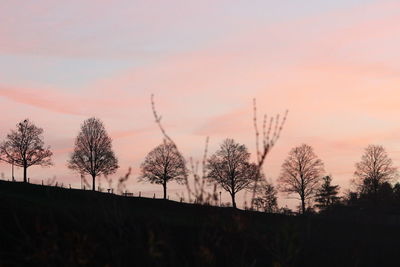 Scenic view of landscape at sunset