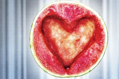 Directly above shot of heart shape on table