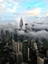 Aerial view of buildings in city