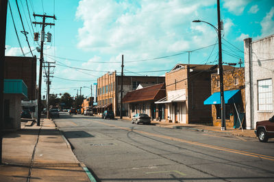 City street against sky