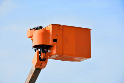 Low angle view of windmill against clear sky