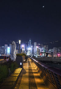 Illuminated city at night