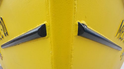 Close-up of yellow metal