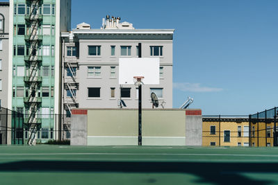 Low angle view of building against sky