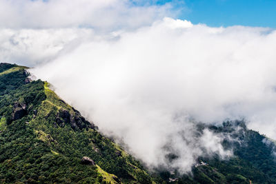 Scenic view of land against sky