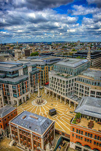 High angle view of cityscape