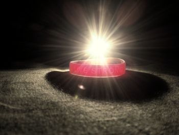 Sun shining through trees