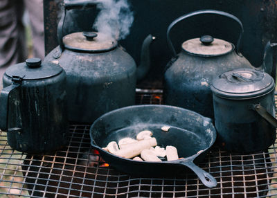 Close-up of meat in container