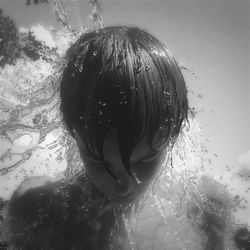 Close-up of woman in water